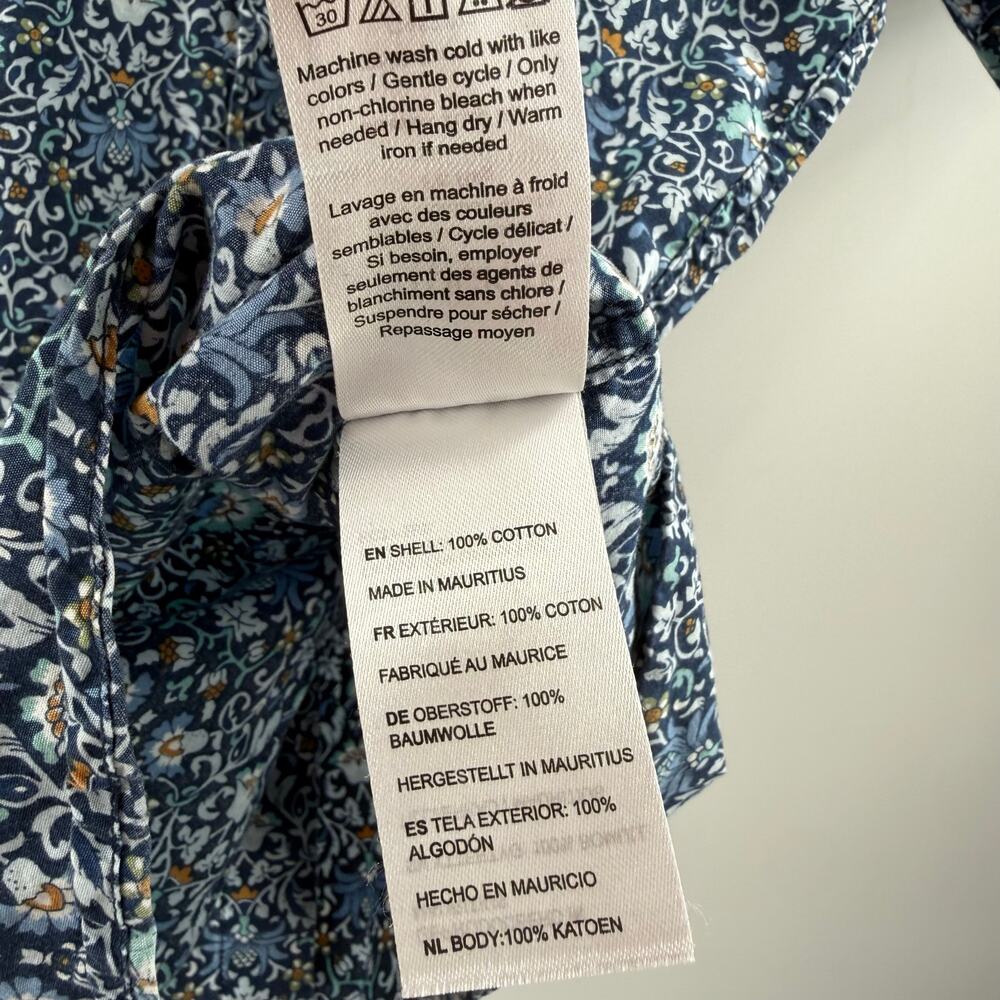 UNTUCKit Alverdi Shirt Men’s Large short sleeve blue floral button down 40643 - Picture 14 of 16